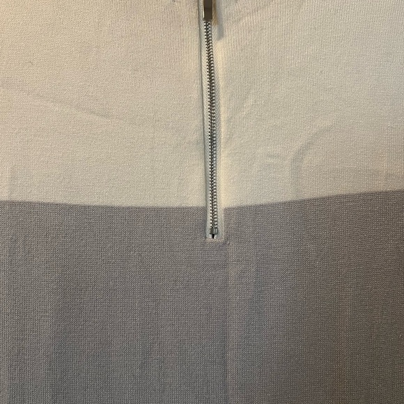 Philosophy Fit & Flare Knit Stripe Sweater Dress Gray Sz M  Like New Condition - Picture 6 of 7